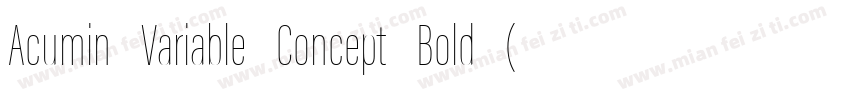 Acumin Variable Concept Bold (OTF)字体转换